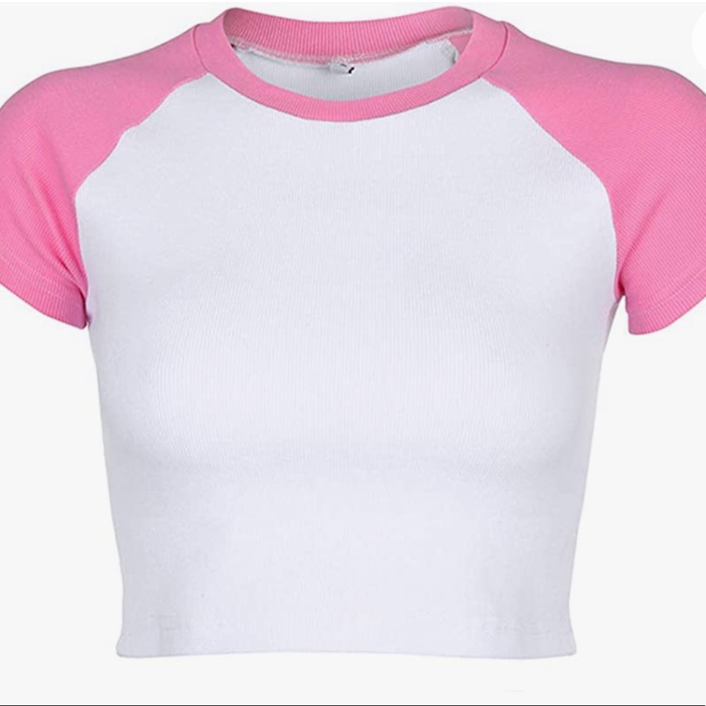 Crop top baseball tee
